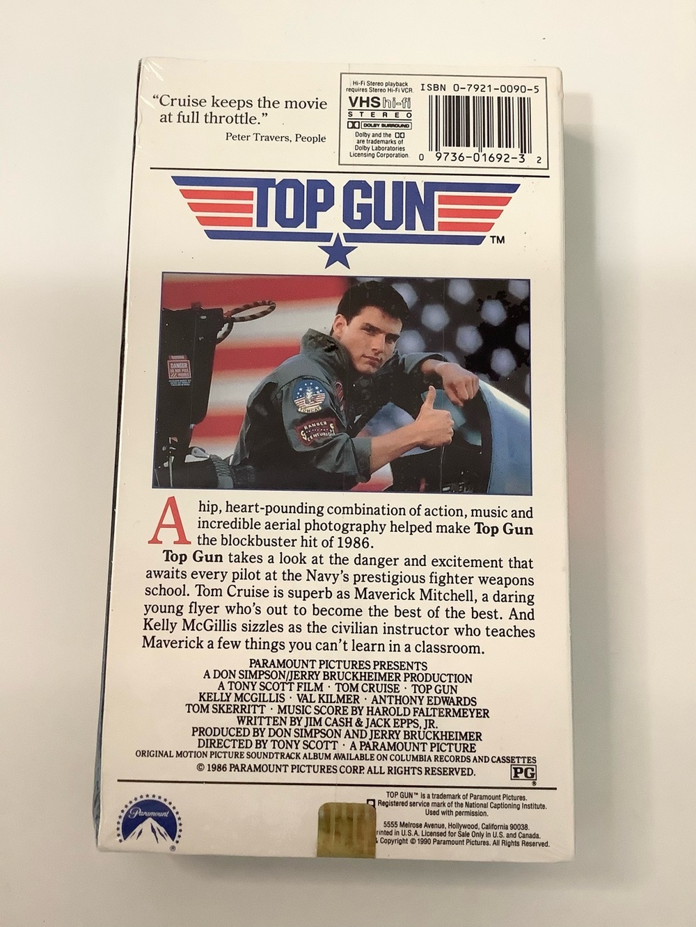 Top Gun Hi-Fi VHS Tape Movie, Vintage 1986, Original Gold Sealed Paramount NEW - Picture 2 of 9
